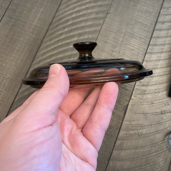 Pyrex vintage amber glass pot lid P810 - Picture 6 of 6